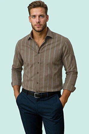 Erkek Basic Gömlek Slim Fit Pamuk Günlük İş Kombinleri için İdeal Yaz Aylarının Vazgeçilmezi