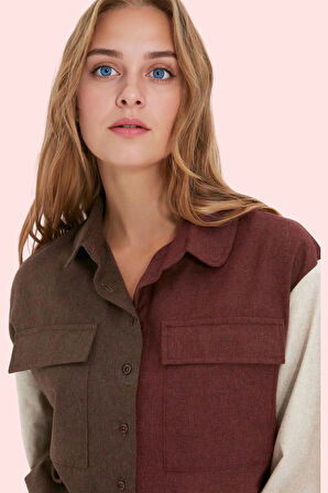 Kadın Pamuklu Düğmeli Gömlek İki Kışlık Rahat Kalıp Günlük Kombinler Yaz Aylarının Vazgeçilmezi