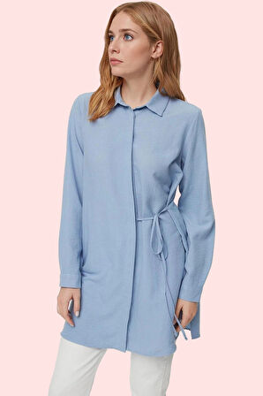 Kadın Polyester Lilyum Dokuma Gömlek Uzun Kollu Casual Stil Günlük Kullanım Modern Tasarım