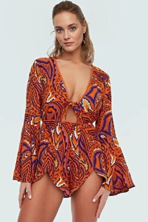 Yazlık Bluz Şort Takım Shally Dokuma V Yaka Uzun Kollu Premium Kalite Modern Stil