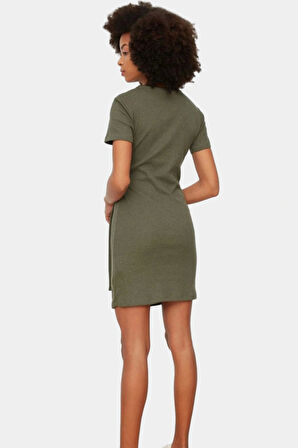 Bağlama Detaylı Örme Mini Elbise Konforlu ve Şık Bir Stil Trend Tasarım Zarifane