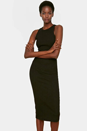 Rahat Pamuklu Bodycon Midi Elbise Yaz için Mükemmel Seçim Özel Tasarım