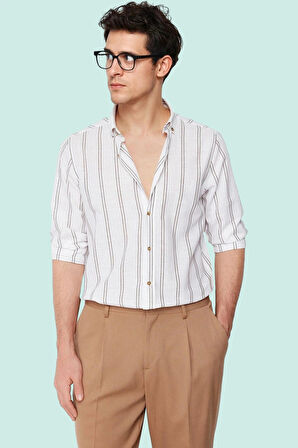 Erkek Basic Gömlek Slim Fit Pamuk Günlük İş Kombinleri için İdeal Yaz Aylarının Vazgeçilmezi