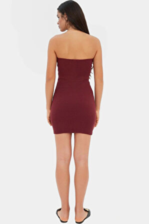 Fermuarlı Örme Mini Elbise Vücut Hatlarını Vurgular Yaz İçin İdeal Şık Görünüm Modern Stil