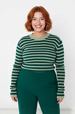 Kadın Bisiklet Yaka Standart Kollu Baskısız Akrilik Triko Kazak Rahatlığı Şıklıkla Birleştirir