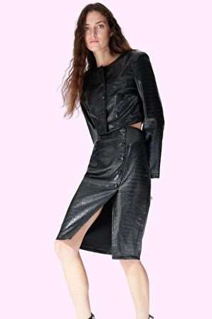 Kadın Dokuma Midi Etek Yüksek Bel Kalem Kesim Şık Gece Elbisesi Yaz Aylarının Vazgeçilmezi