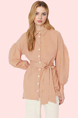 Kadın Ramadan Koleksiyonu Gömlek Günlük Şık A line Balon Kol Hafta Sonu Yaz Aylarının Vazgeçilmezi