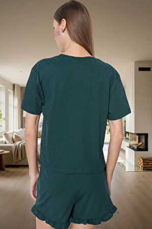 Regular Kalıp %100 Pamuk Nakışlı Homewear Pijama Takımı Rahat Kullanım Modern Stil Premium Kalite