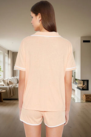 Yazlık Homewear Pijama Takımı %100 Pamuk Biyeli Detaylı Regular Fit Modern Stil Trend Tasarım