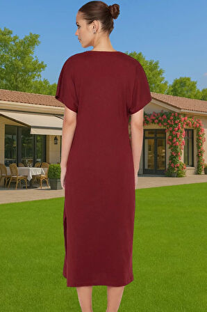 Yazlık Kadın Pamuk Midi Elbise Bodycon Kalıp Bağcıklı Tasarım Modern Stil Profesyonel Görünüm