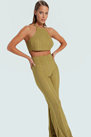 Rahat Örme Bluz Pantolon Takım Plaj ve Günlük Kullanım İçin İdeal Özenle Seçilmiş Şık