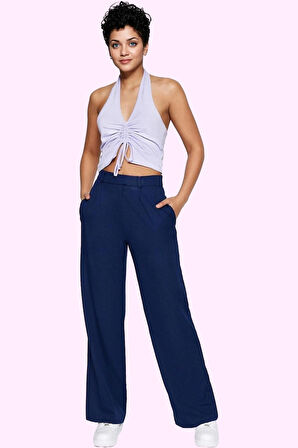 Kadın Uzun Boy Geniş Paça Pantolon Şıklık ve Rahatlığın Buluştuğu Nokta Yaz Aylarının Vazgeçilmezi