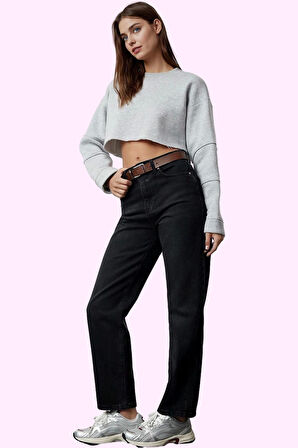 Kadın Denim Straight Jean Pantolon Regular Boy Pamuk Nefes Alabilir Yaz Aylarının Vazgeçilmezi