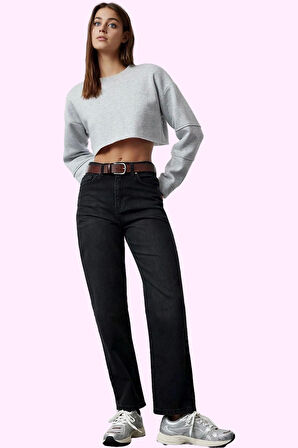 Kadın Denim Straight Jean Pantolon Regular Boy Pamuk Nefes Alabilir Yaz Aylarının Vazgeçilmezi