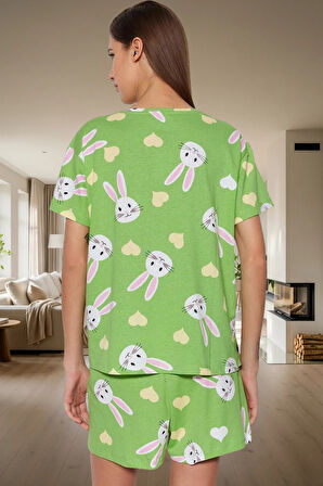 Ayıcıklı Homewear Pijama Takımı %100 Pamuk Regular Kalıp Dayanıklı Malzeme Konforlu Kesim