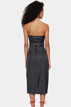 Şık Leopar Desenli Midi Elbise Yaz için Mükemmel Özenle Seçilmiş Yüksek Kalite