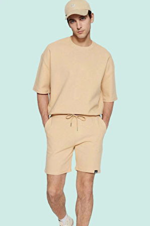 Erkek Günlük Şort Pamuk Renk Rahat Kalıp Yaz Aylarının Tercihi Hafta Sonu Kaliteli Malzeme