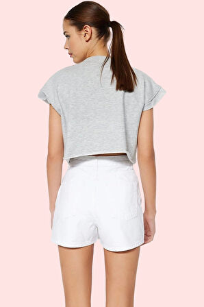 Kadın Pamuk Denim Şort Yüksek Bel City Short Yaz Kombinleri İçin Günlük Kullanım Hafta Sonu