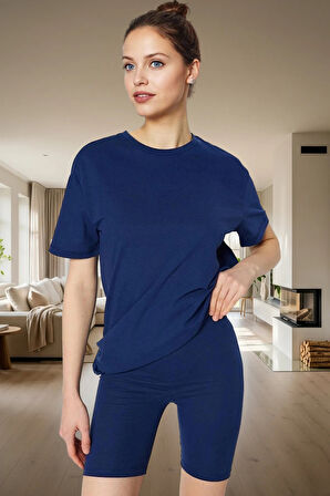 Galaksi Desenli Örme Pijama Takımı %100 Pamuk Konforu Konforlu Kesim Rahat Kullanım Modern Stil