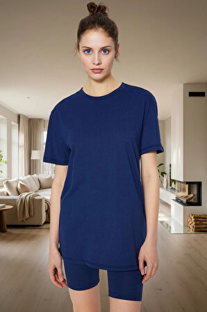 Galaksi Desenli Örme Pijama Takımı %100 Pamuk Konforu Konforlu Kesim Rahat Kullanım Modern Stil