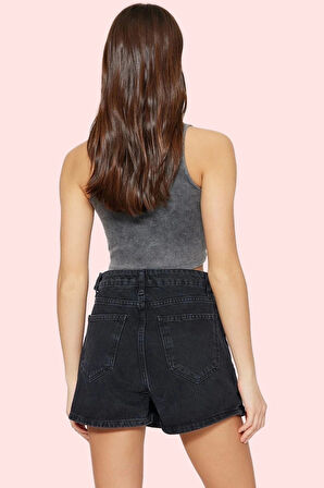 Kadın Yazlık Denim Şort Etek Yüksek Bel Geniş Paça Pamuk Günlük Stil Yaz Aylarının Vazgeçilmezi