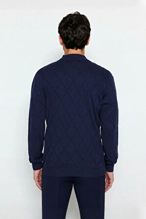 Erkek Casual Şık Regular Fit Pamuk Akrilik Triko Yarım Balıkçı Fermuarlı Kazak Kış İçin Kaliteli