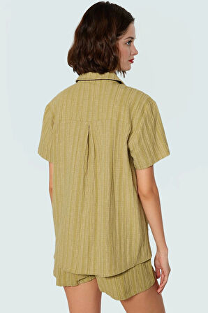 Dokuma Keten Karışımlı Oversize Plaj Şort Takım Yazlık Kombin Mükemmel Uyum Özel Tasarım