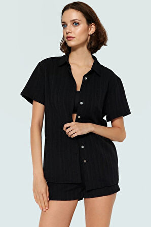 Dokuma Keten Karışımlı Oversize Plaj Şort Takım Yazlık Kombin Mükemmel Uyum Özel Tasarım