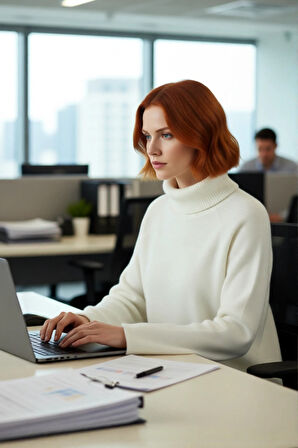 Kadın Balıkçı Yaka Oversize Reglan Kol Triko Kazak Günlük Kullanım İçin Sıcak Tutan Rahat Bir Stil