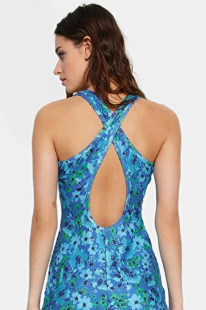 Bodycon Midi Elbise Çiçek Baskı 96% Polyester 120cm Boy Örme Kumaş Dayanıklı Malzeme