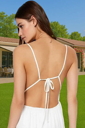 Rahat Kalıp Maxi Elbise Viskoz Polyester Crinkle Dokuma Yazlık Özel Tasarım Özenle Seçilmiş