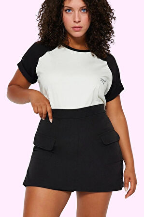 Kadın Finike Dokuma Mini Kalem Etek Büyük Beden Günlük Hafta Sonu Yaz Aylarının Vazgeçilmezi