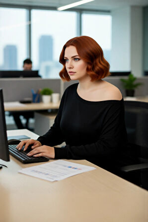 Kadın Basic Siluet Standart Kol Carmen Yaka Triko Kazak Günlük Kombinler İçin Çok Yönlü Kaliteli