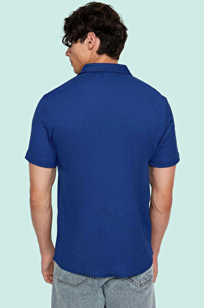 Erkek Yazlık Rahat Gömlek; Regular Fit Kısa Kol Gömlek Yaka Düz Desen Yaz Aylarının Vazgeçilmezi