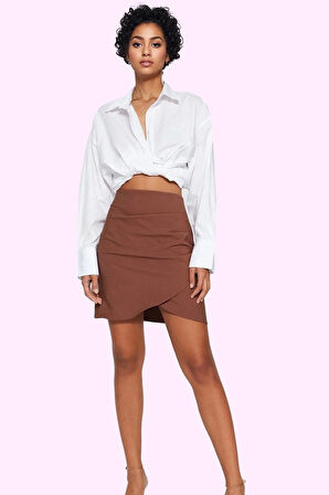 Kadın Casual Mini Etek Polyester Elastan Rahat ve Şık Günlük Kullanım Yaz Aylarının Vazgeçilmezi