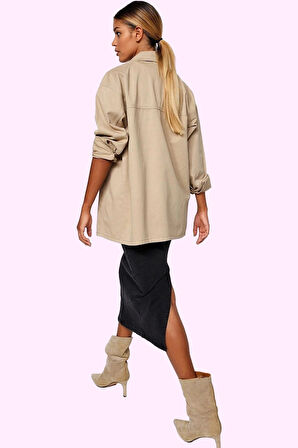 Kadın Denim Midi Kalem Etek Kemer Detayı ile Şıklık ve Konfor Günlük Kullanım Modern Tasarım