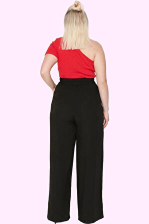 Kadın Düz Desen Wide Leg Pantolon Rahatlık ve Şıklık Bir Arada Tüm Sezonlar Günlük Kullanım