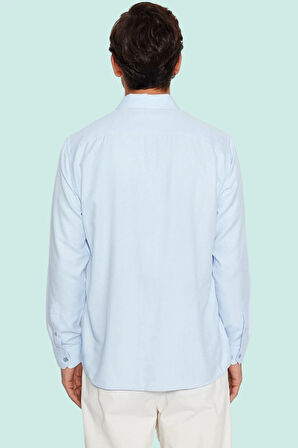 Erkek Pamuklu Uzun Kollu Smart Gömlek Regular Fit Kalıp Günlük Şıklık Yaz Aylarının Vazgeçilmezi