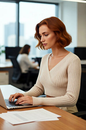 Kadın Antrasit Crop Boy Fitted Kruvaze Triko Kazak Günlük Şıklık ve Konforu Kış Sezonuna Taşır