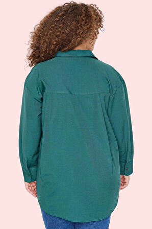 Kadın Basic Gömlek Dokuma Kumaş Günlük Şıklığı İçin Özel Günler Yaz Aylarının Vazgeçilmezi