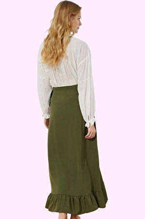 Kadın Yazlık Maxi Etek Dokuma Kumaş Anvelop Sarong Kesim Renk Günlük Kullanım Modern Tasarım