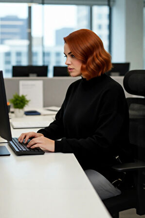 Kadın Basic Relaxed Kalıp Triko Kazak Balıkçı Yaka Düğme Detaylı Uzun Boy Konforlu Kış Kombinleri