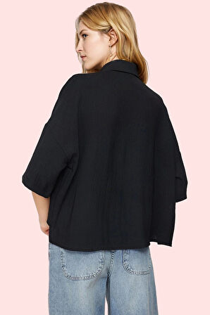 Kadın Basic Oversize Gömlek Şık Ve Rahat Günlük Kombinler İçin Hafta Sonu Kaliteli Malzeme