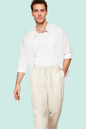 Erkek Hakim Yaka Pamuklu Uzun Kollu Gömlek Casual Stil Tüm Sezonlar Yaz Aylarının Vazgeçilmezi