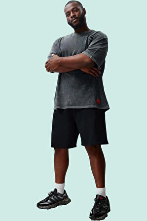 Büyük Beden Erkek Şortu Pamuk Regular Boru Paça Yazlık Rahat Günlük Kullanım Modern Tasarım