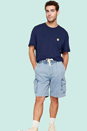 Erkek Pamuk Denim Şort Renk Normal Bel Geniş Paça Casual Stil Yaz Günlük Kullanım Hafta Sonu