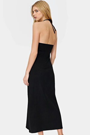 Yazlık Kolsuz A line Maxi Elbise 63%Polyester 30%Viskoz 7%Elastan Profesyonel Görünüm