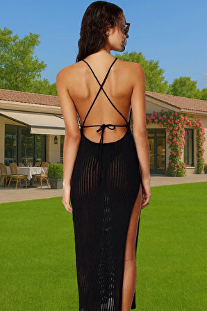 Yazlık Kolsuz Triko Maxi Elbise Şık ve Rahat Tasarım Trend Tasarım Özel Tasarım Şık Görünüm