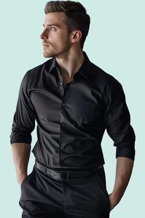 Erkek Casual Gömlek Slim Fit Kolay Ütü Yaka Standart Kol Dokuma Kumaş Yaz Aylarının Vazgeçilmezi