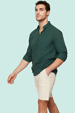 Erkek Yazlık Pamuklu Gömlek Rahat Şık Günlük Kombinler İçin Hafta Sonu Yaz Aylarının Vazgeçilmezi